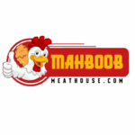 red white simple illustration circle fried chicken logo